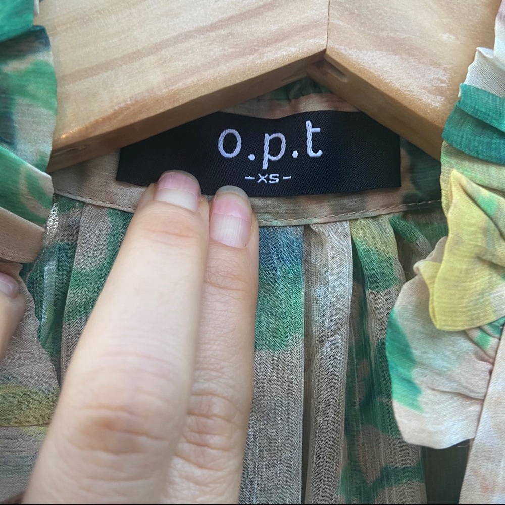 O.P.T Floral Print Tiered Midi Dress 🌿 XS - Picture 6 of 12